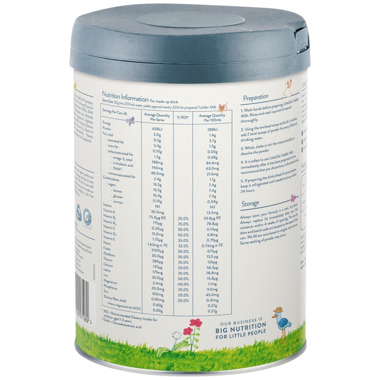 LittleOak Natural Goat Milk Toddler Milk Stage 3 6 x 800g