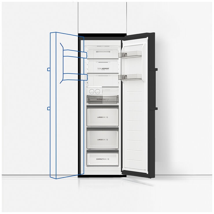 Haier 272L 300 Series Vertical Freezer Black HVF275DC