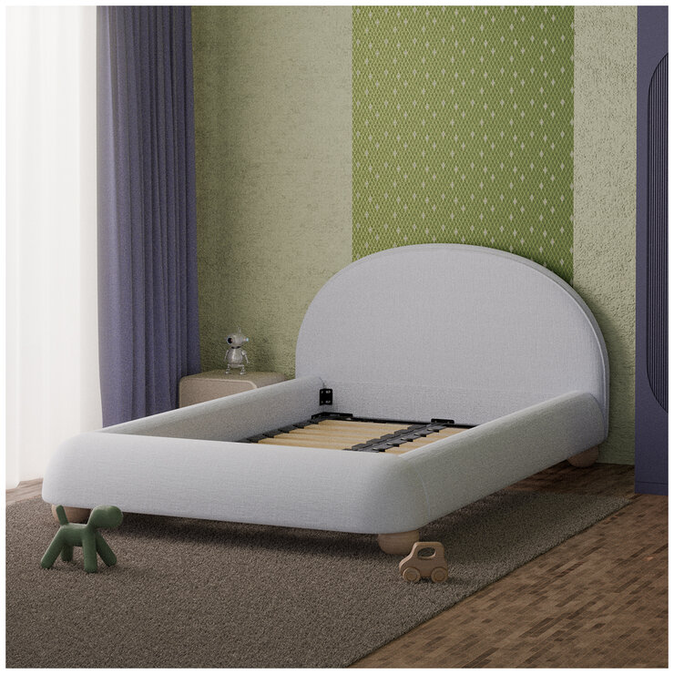 Aesthetik Kids Upholstered King Single Bed Grey