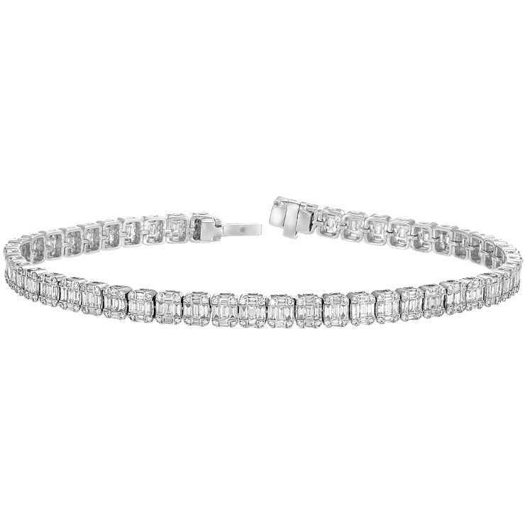 18KT White Gold 3.25ctw Diamond Bracelet Costco Australia