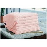 Kingtex Plain dyed 100% Combed Cotton towel range 550gsm Bath Sheet set 14 piece - Baby Pink