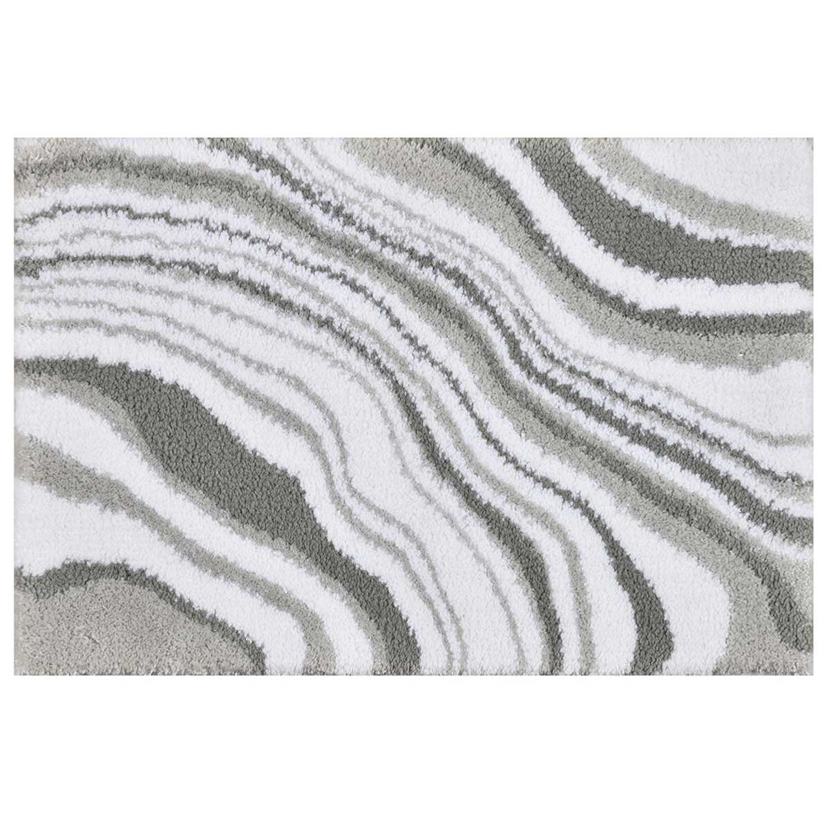 Riviera Marble Print Bathmat 40 x 60cm 2 Pack Grey
