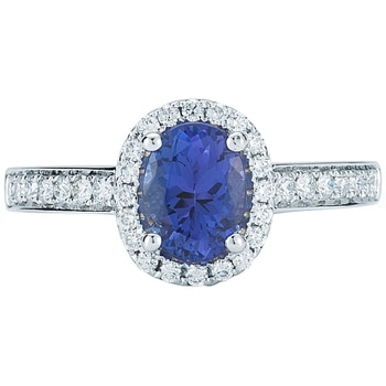 18KT White Gold Sapphire and Diamond Ring