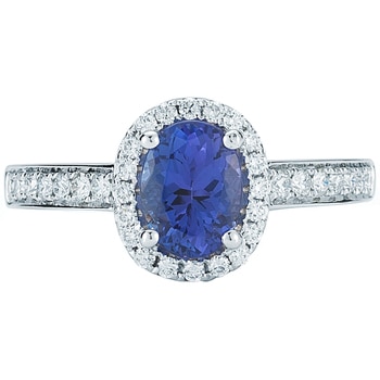 18KT White Gold Sapphire And Diamond Ring