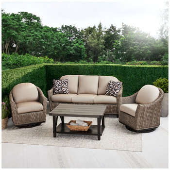 Agio Amelia Woven Deep Seating 4 Piece Set