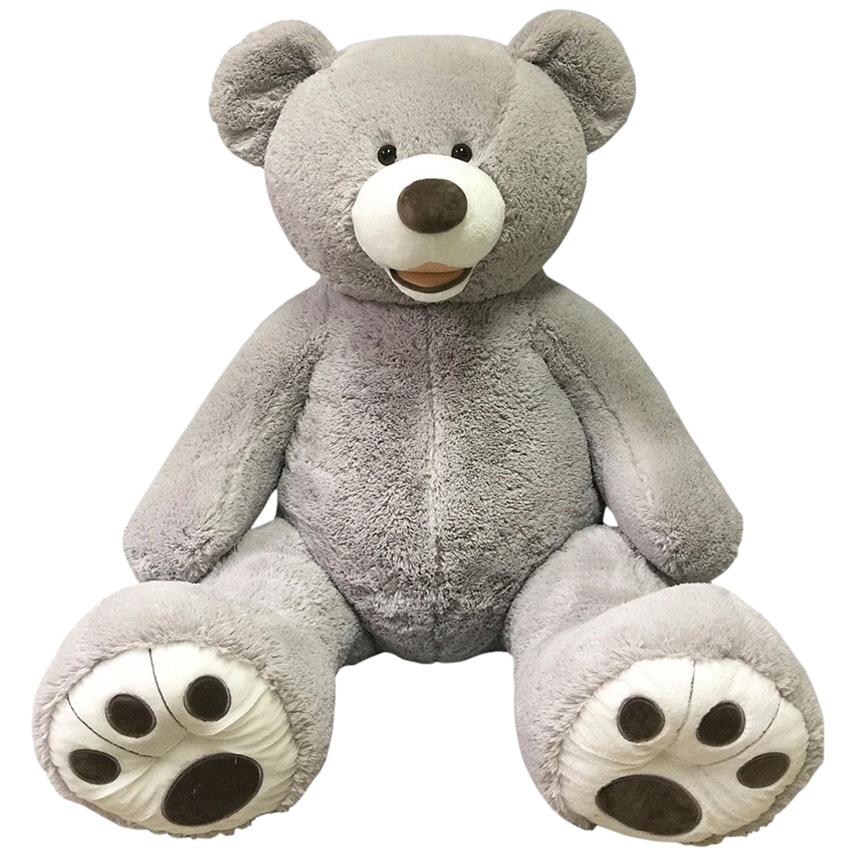 Giant Teddy Bear 89cm 53 inch Light Grey