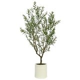 CG Hunter Faux Olive Tree in French Crock Pot 2M