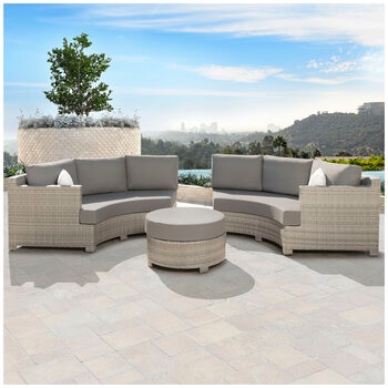 Abbyson Belmont 3-piece Curved Sectional Set