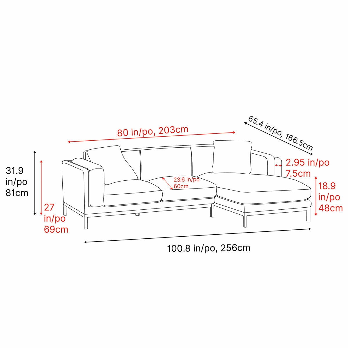 Valencia Bergen Fabric Sectional Lounge Right Chaise Beige Valencia Bergen Fabric Sectional Lounge Right Chaise Beige