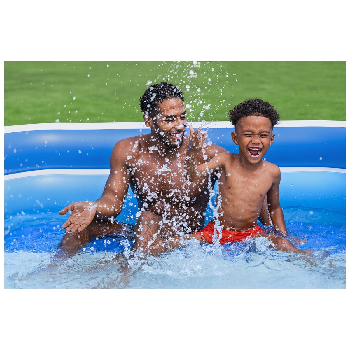 H2OGO! Inflatable Family Lounge Pool 305 x 218 x 69cm
