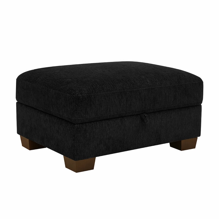 Thomasville 3 Piece Fabric Sectional With Storage Ottoman Thomasville 3 Piece Fabric Sectional With Storage Ottoman