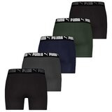 Puma Boxer 5 Pack Black Green And Grey