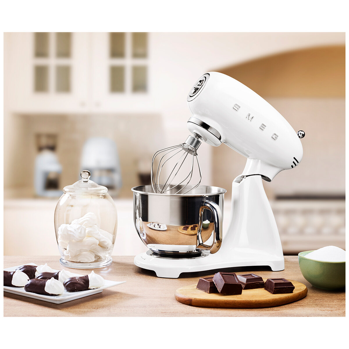 Smeg 50's Style Stand Mixer White SMF03WHAU