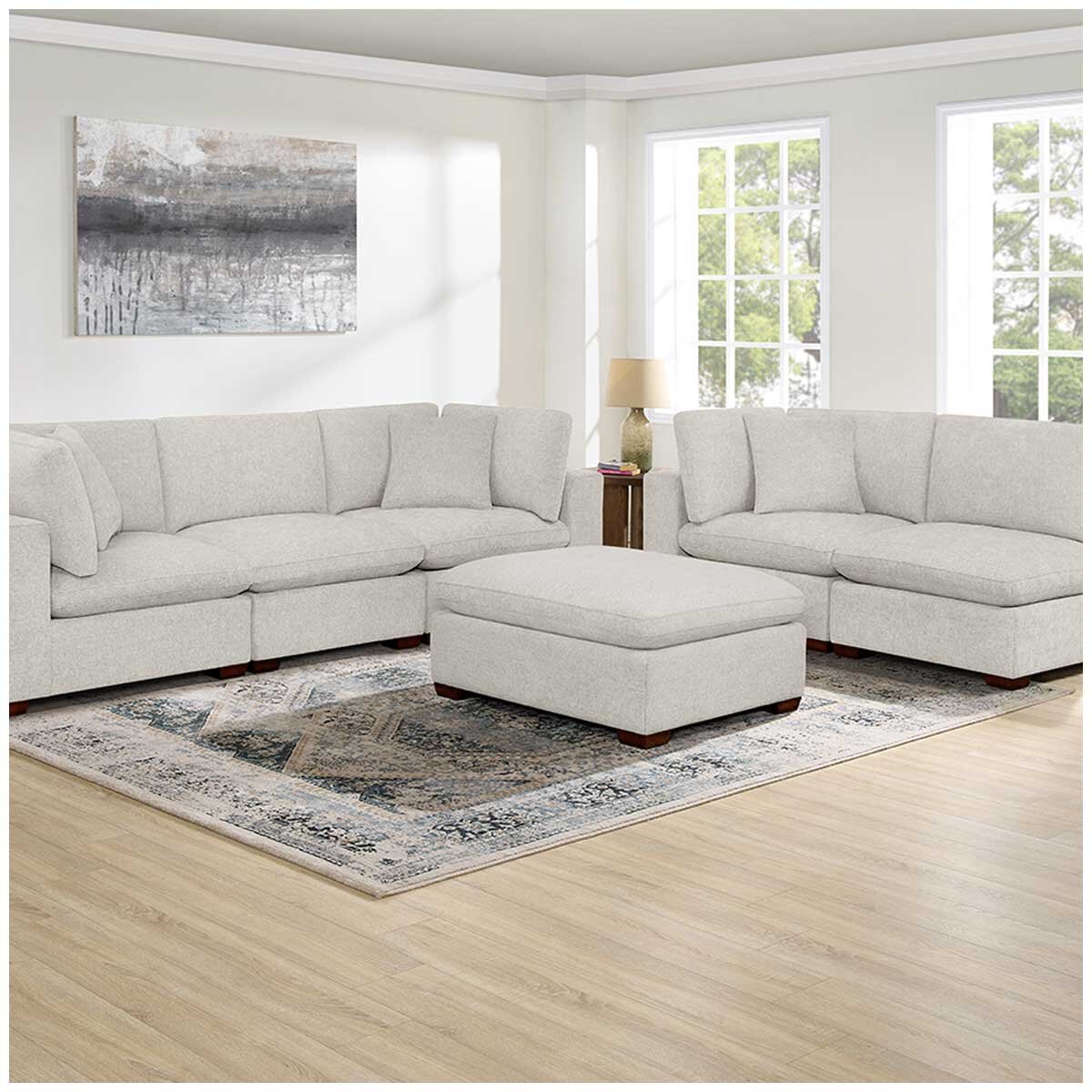 Thomasville 6 Piece Fabric Modular Sectional