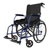 Altus Transport Wheelchair Lightweight Folding Self Propelled 20-inch Wheel - BLUE