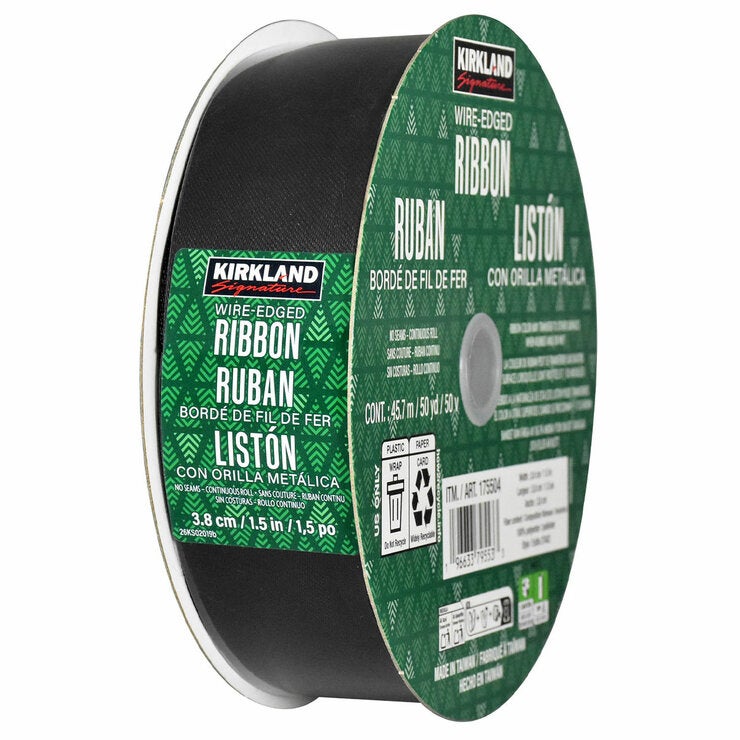Kirkland Signature Wire Edged Holiday Ribbon 45.7m Kirkland Signature Wire Edged Holiday Ribbon 45.7m