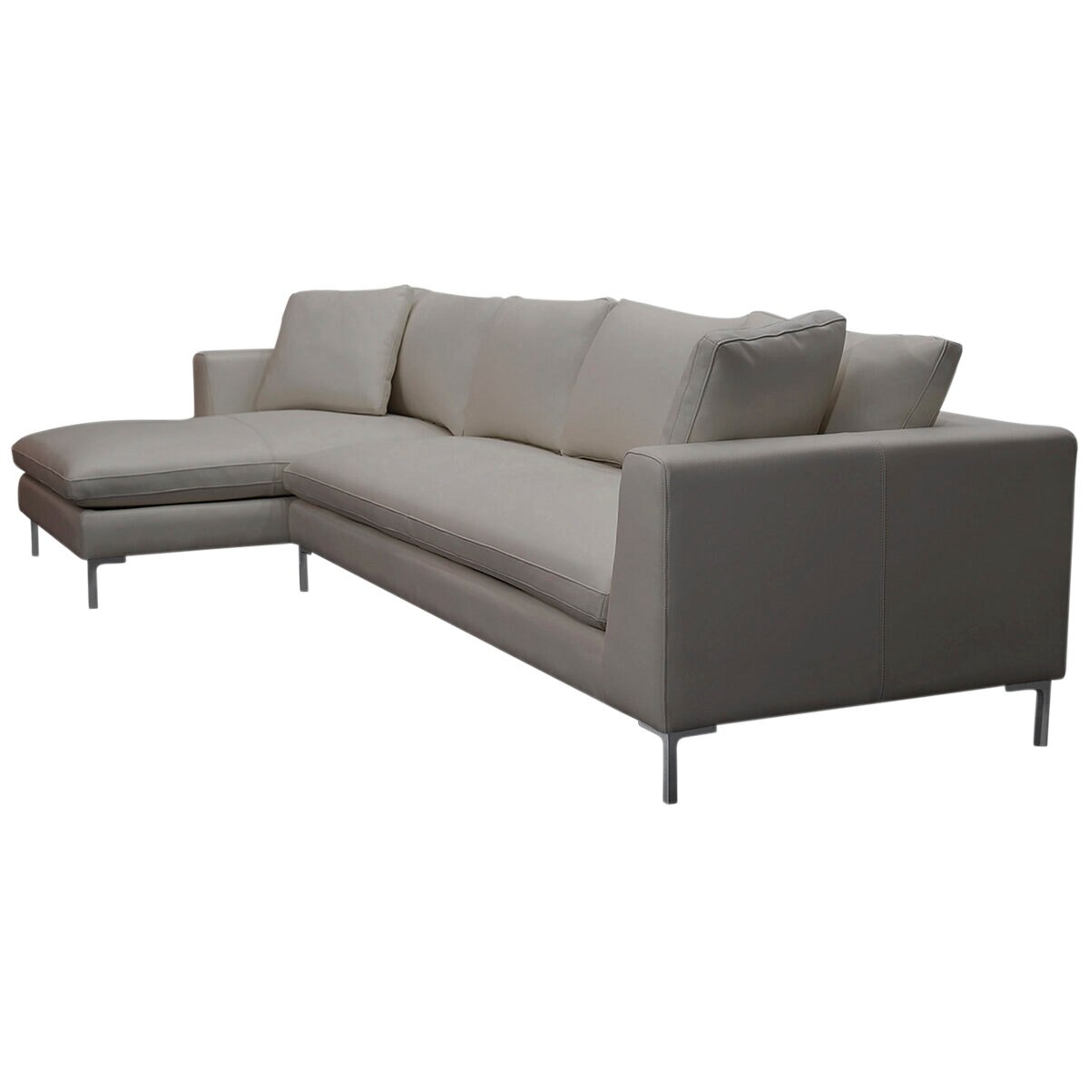 Moran Pico 3.5 Seater Sofa With Left Chaise Dove Silver