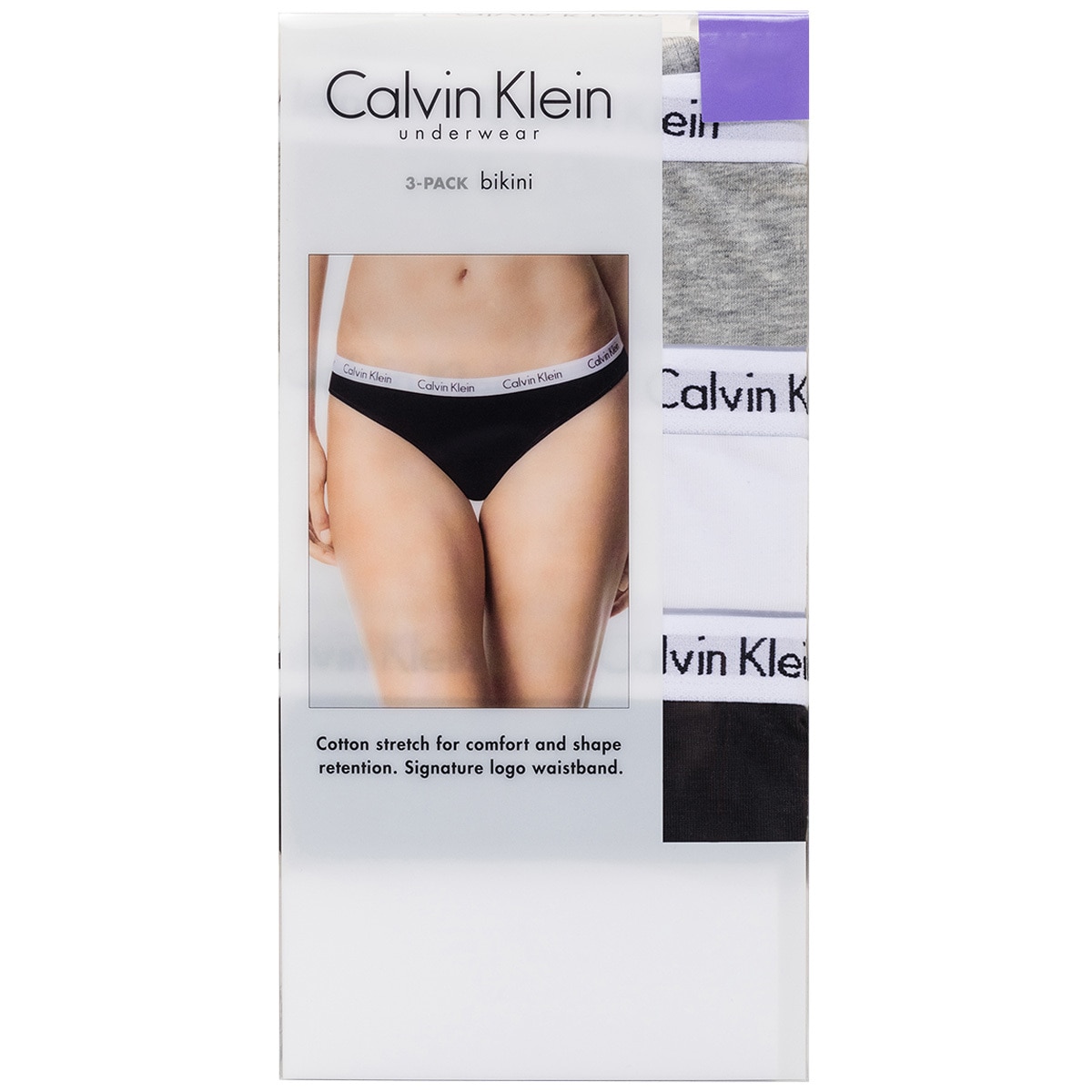 Calvin Klein Carousel Bikini 3 pack - Black/White/Grey