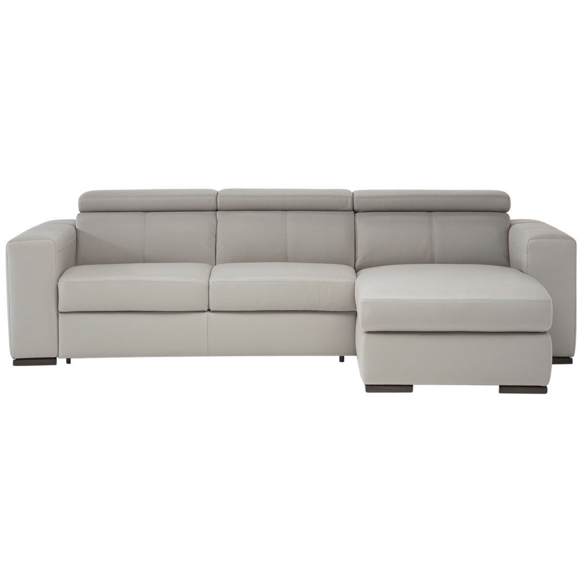 Natuzzi Leather 2 Piece Denver Sectional Stone