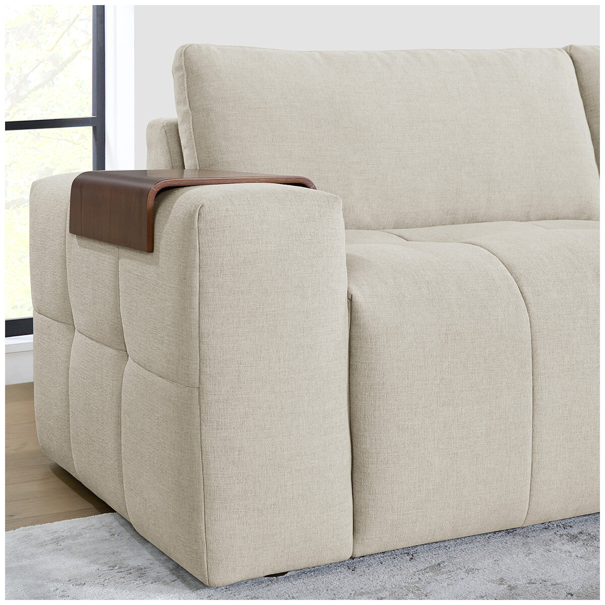 Aiden & Ivy Fabric Stationary Modular Sectional 6 Piece