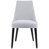 Moran Atlas Dining Chair 2 Pack Velvet Light Grey Fabric