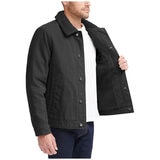 Calvin Klein Canvas Sherpa Jacket Black