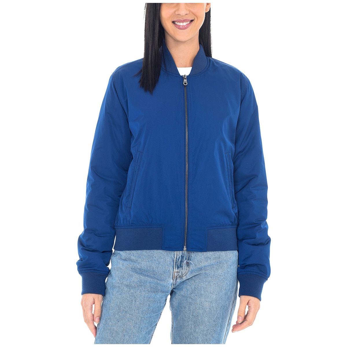 Boston Traders Women's Bomber Jacket Blue | Costco Australia