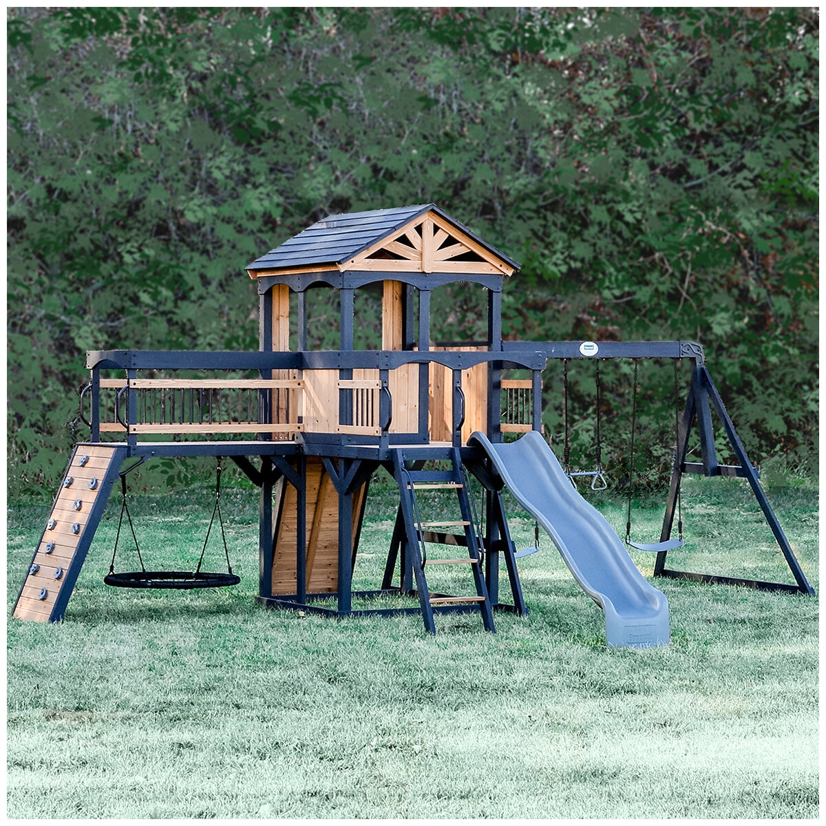 Backyard Discovery Timber Crossing Play Centre Swing Set