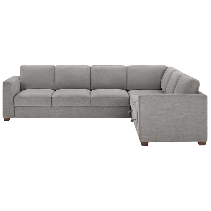 Thomasville 3 Piece Fabric Convertible Sectional With Storage Seat