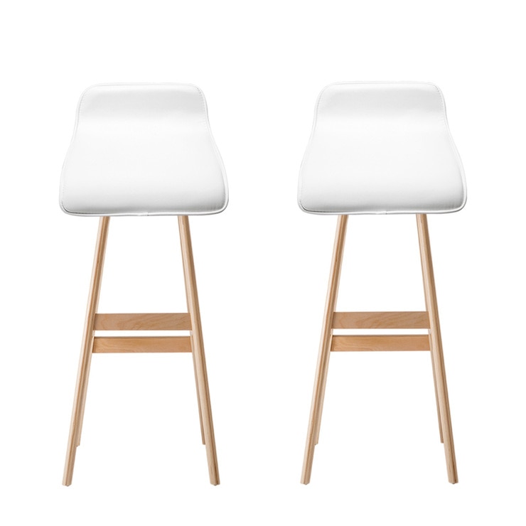 Artiss White 2PK Sliva Barstool Artiss White 2PK Sliva Barstool