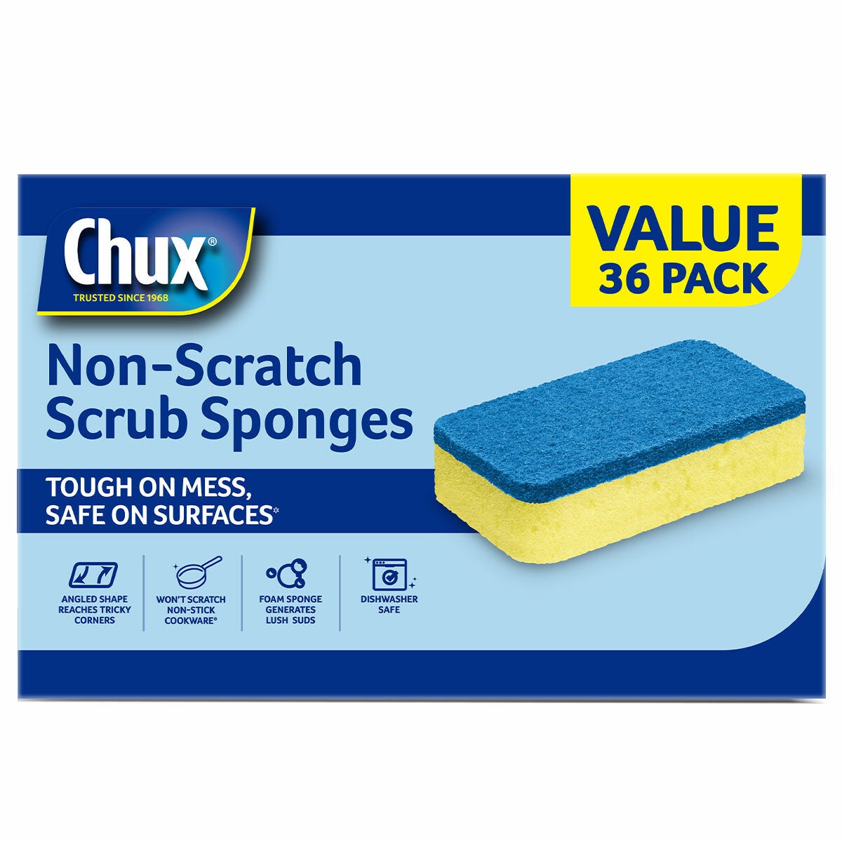 Chux Non Scratch Scrub Sponge 36pk Chux Non Scratch Scrub Sponge 36pk