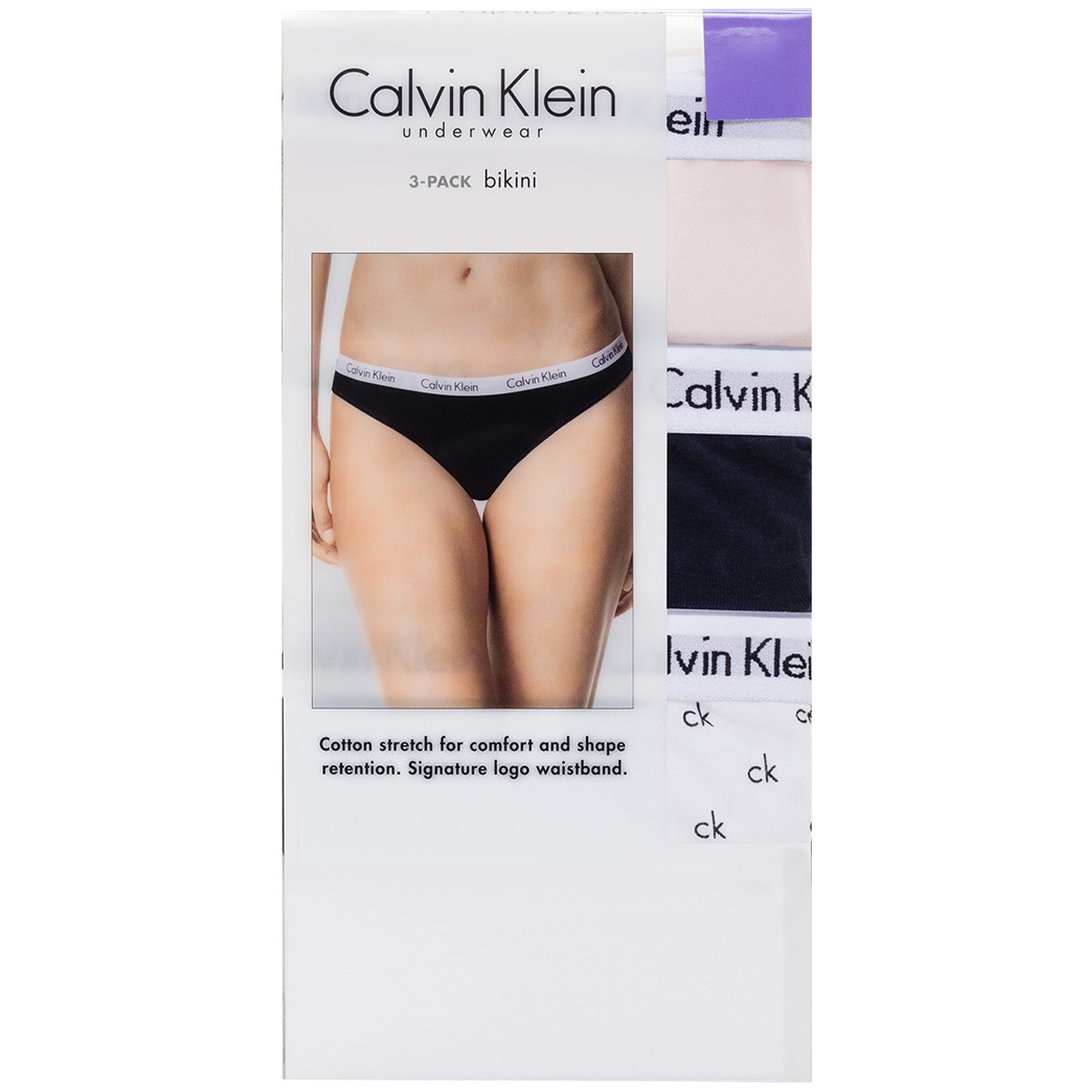 Calvin Klein Underwear Women's Carousel Bikini 3 Pack, Multi