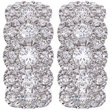 18KT White Gold 0.72ctw Round Brilliant Cut Diamond Hoop Earrings