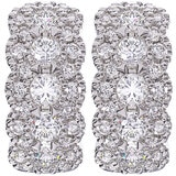 18KT White Gold 0.72ctw Round Brilliant Cut Diamond Hoop Earrings