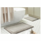 Town & Country Memory Foam Bath Rug 2 Pack Steeple Grey
