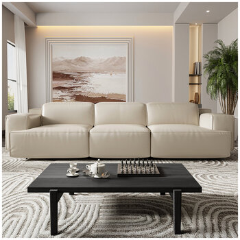 Valencia Valentina Leather Reclining Lounge 3 Seater Beige Colour