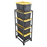 Gorilla 5-Tier Rolling Bin Rack Gorilla 5-Tier Rolling Bin Rack
