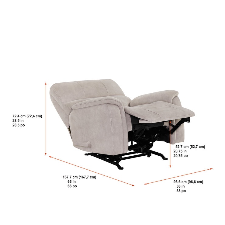 True Innovations Fabric Manual Rocker Recliner
