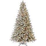 Pre-Lit 2.29m Aspen Flocked Glitter Christmas Tree