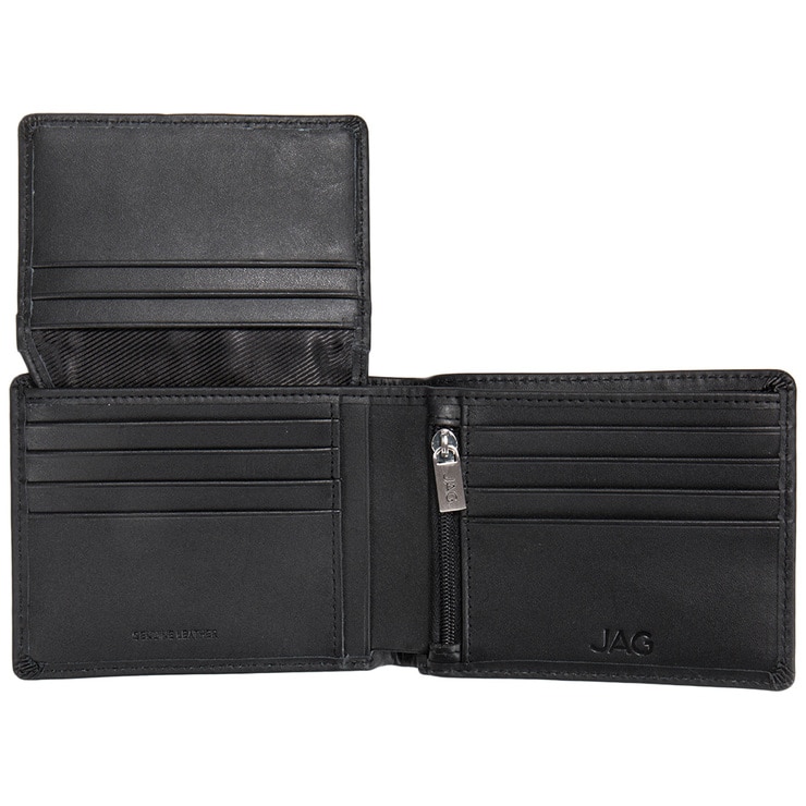 JAG Fold Side Zip Wallet Black Costco Australia