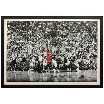 Icons of Sport Michael Jordan "The Last Shot" Framed Print