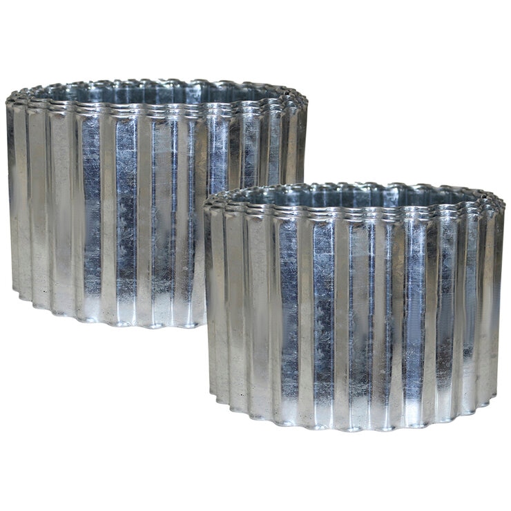 Greenlife Metal Garden Edging Roll Galvanised 2 x (6 m X 150 mm)