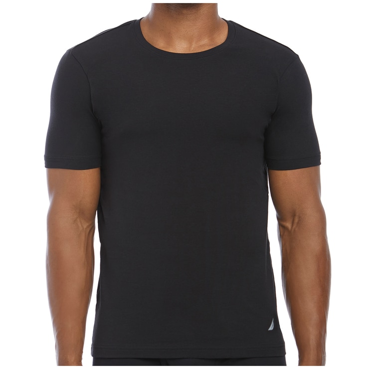 Nautica Men's Cotton Tees Black Crew Neck 3pk | Costco Australia