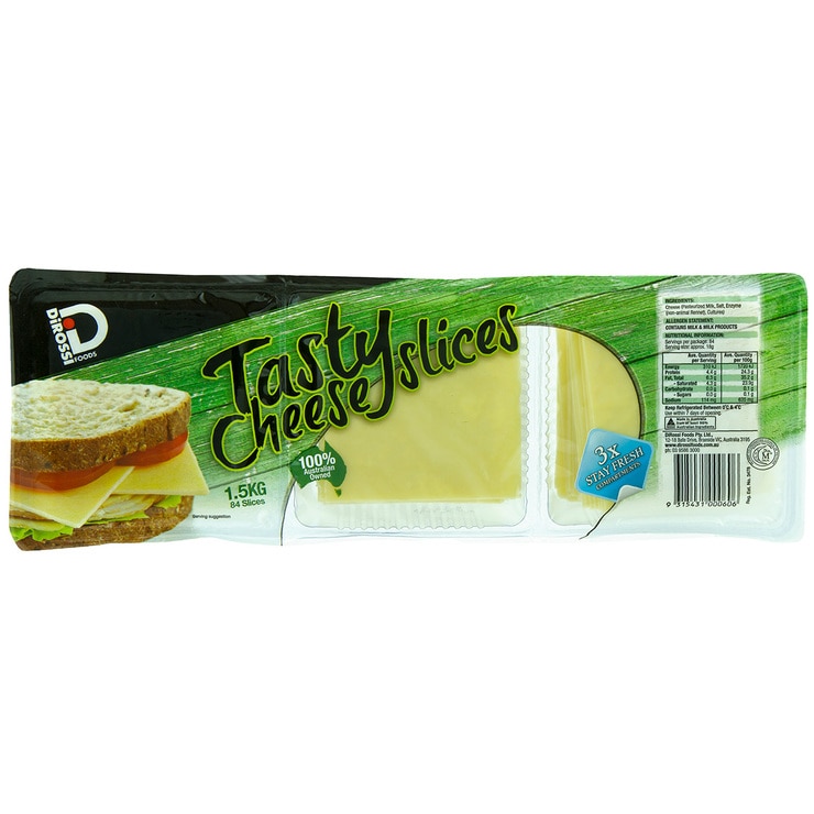 Dirossi Tasty Cheese Slices 3 x 500g Costco Australia