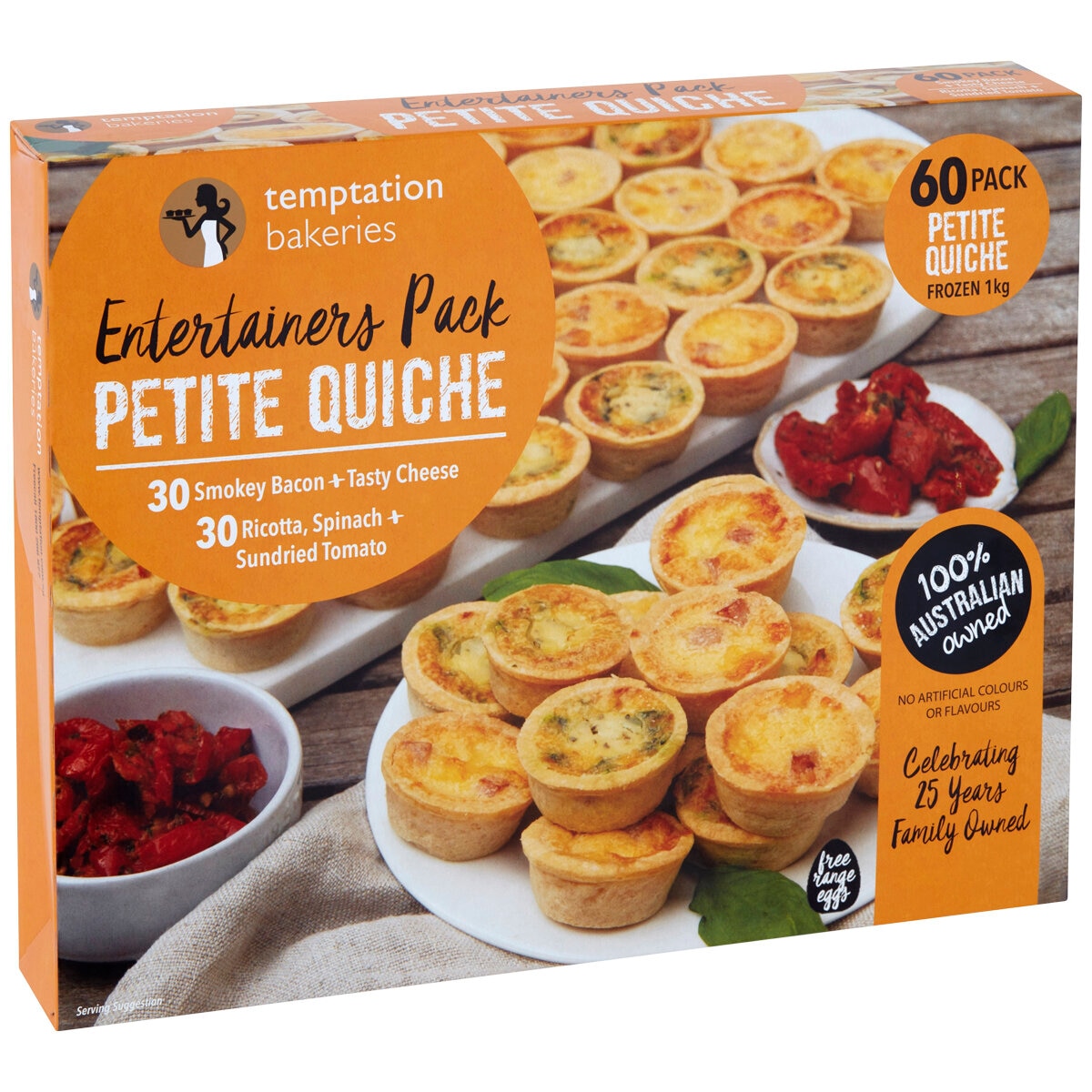 Temptation Bakeries Petite Quiche 60 Pack 1 kg