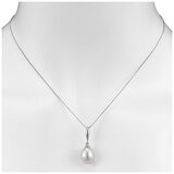 14KT White Gold 9.5-10mm Cultured Freshwater Pearl Pendant