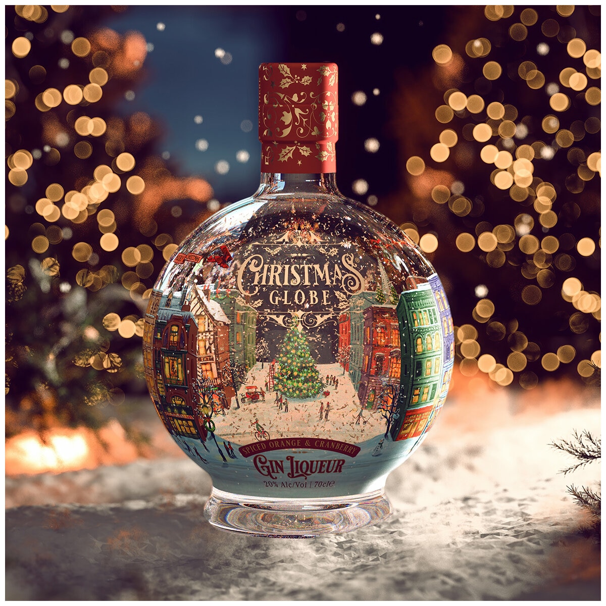 Snowglobe Light Up Spiced Orange and Cranberry Gin