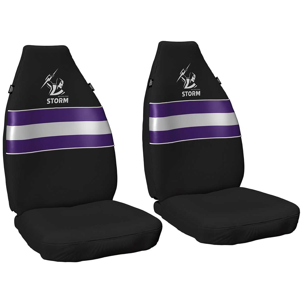 NRL Front Pair of Seat Covers Size 60 Melbourne Storm C...