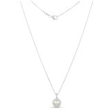 18KT WG 0.15CTW Diamond Pearl Pendant