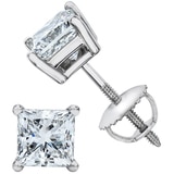 3.00ctw Diamond Princess Solitaire Studs